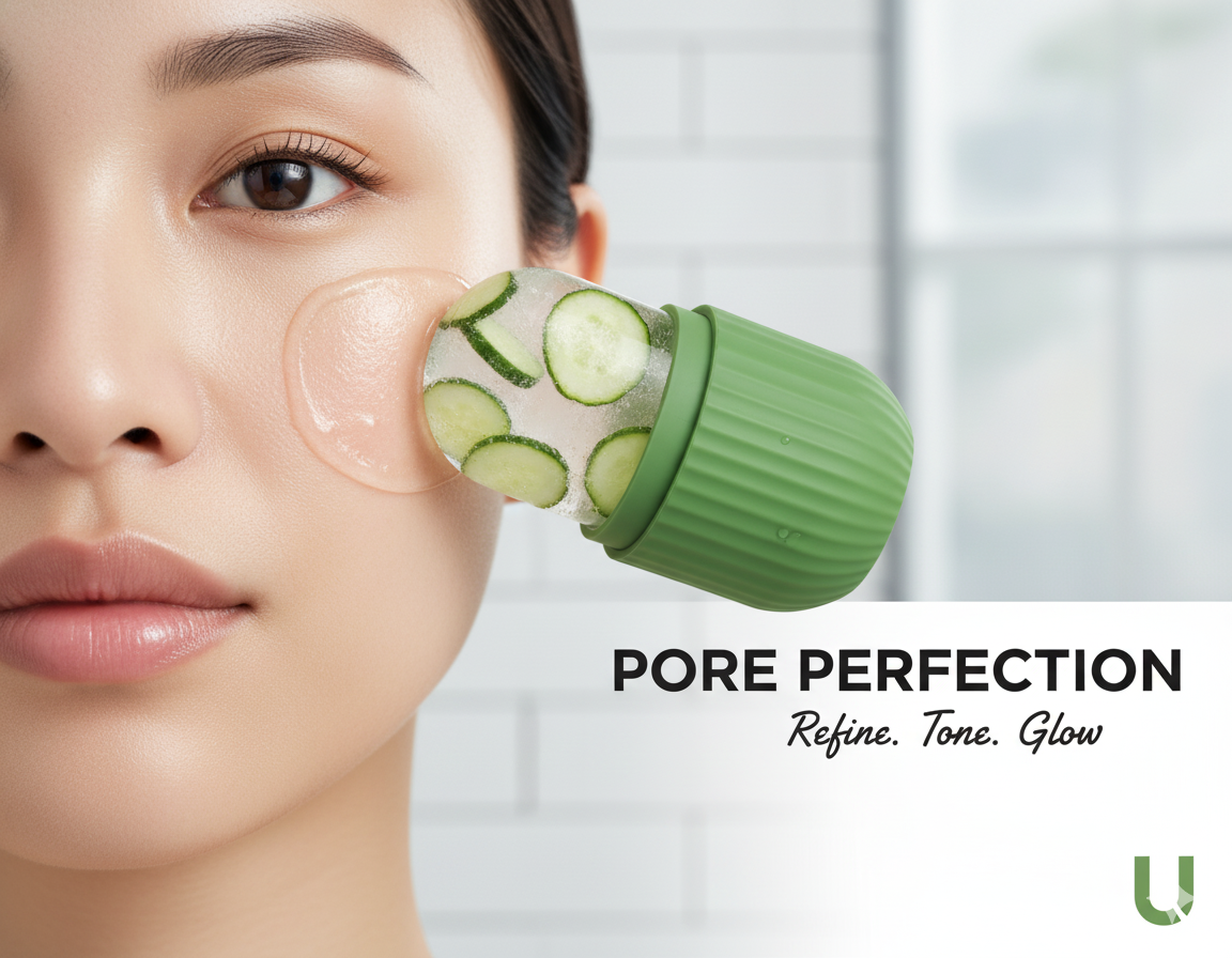 Ice Roller For Face , Neck and Body | For Puffy Eyes, Easy to Use and Carry | Unbreakable and Reusable | Glowing and Clear Skin
